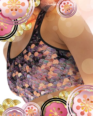 Amadeo as Mermaid (III) T-Racerback Bra - 2 - Purple - WOWKIREI.COM