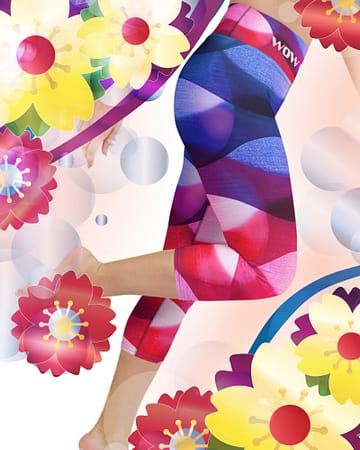 Athens (II) High-Rise Capri Leggings - 3 - WOWKIREI.COM