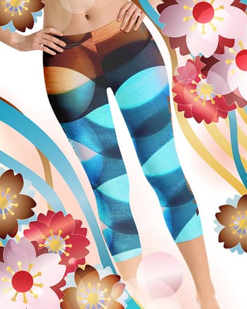 Athens (IV) Low-Rise Capri Leggings - 1 - WOWKIREI.COM